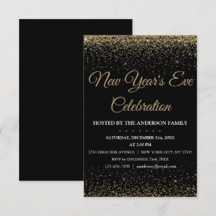 Invitation parties scintillant étincelante du Nouvel An 2018