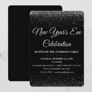Invitation parties scintillant étincelante du Nouvel An 2022