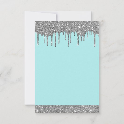 Invitation Parties scintillant étincelante en argent Sweet 16 (Dos)