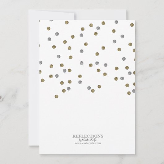 Invitation Parties scintillant étincelante Points Noël Invita (Dos)