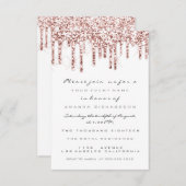 Invitation Parties scintillant étincelle Rose blanc nuptiale (Devant / Derrière)