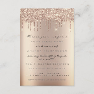 Invitation Parties scintillant étincelle Rose Gold Bridal Sw