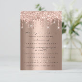 Invitation Parties scintillant étincelle Rose  Gold Bridal Sw (Debout devant)