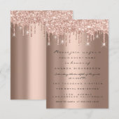 Invitation Parties scintillant étincelle Rose  Gold Bridal Sw (Devant / Derrière)