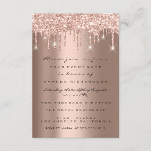 Invitation Parties scintillant étincelle Rose Gold Bridal Sw