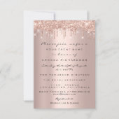 Invitation Parties scintillant étincelle Rose Gold Sweet 16th (Devant)