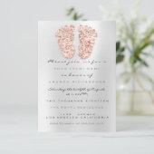 Invitation Parties scintillant étincelle Rose GreyPieds de do (Debout devant)