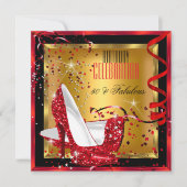 Invitation Parties scintillant fabuleuse Rouge talons hauts O (Devant)
