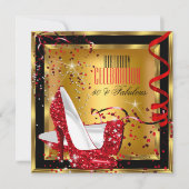 Invitation Parties scintillant fabuleuse Rouge talons hauts O (Devant)