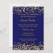 Invitation Parties scintillant fabuleuse Royal Blue Gold talo (Dos)