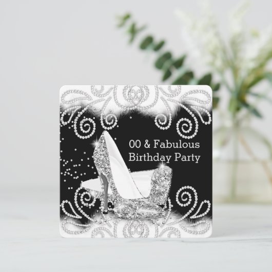 Invitation Parties scintillant fabuleuse Silver talons hauts  (Debout devant)