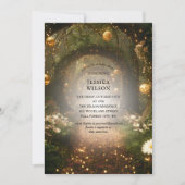 Invitation Parties scintillant Fairy Tale Enchanted Forest Ba (Devant)