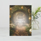 Invitation Parties scintillant Fairy Tale Enchanted Forest Ba (Debout devant)