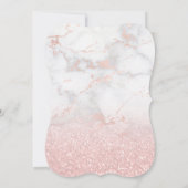 Invitation parties scintillant faux rose sur marbre Confirmat (Dos)