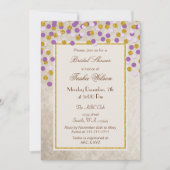 Invitation PARTIES SCINTILLANT FAUX violet Fête des mariées d (Devant)