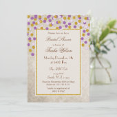 Invitation PARTIES SCINTILLANT FAUX violet Fête des mariées d (Debout devant)