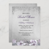 Invitation Parties scintillant Fête des mariées d' (Devant / Derrière)