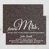 Invitation Parties scintillant Fête des mariées future Mme (Devant / Derrière)