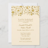Invitation Parties scintillant Feuille d'or Confetti Dots Cou (Devant)