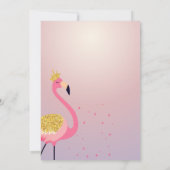 Invitation Parties scintillant Flamant rose, Anniversaire Ros (Dos)