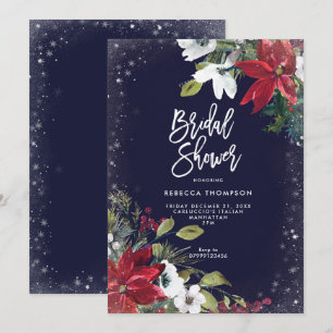 Invitation parties scintillant fleurie hiver nuptiale invitat