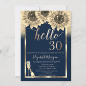 Invitation Parties scintillant, Fleurs de soleil, Verre Bonjo (Devant)