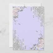 Invitation Parties scintillant, Fleurs Lavander 50e anniversa (Dos)