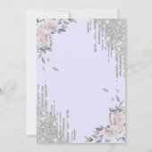 Invitation Parties scintillant, Fleurs Lavander 90e anniversa (Dos)