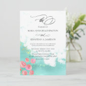 Invitation *~* Parties scintillant Fleurs Monnaie Abstraite m (Debout devant)