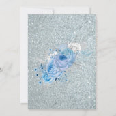 Invitation Parties scintillant Floral Sweet 16 Anniversaire I (Dos)