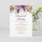 Invitation Parties scintillant florale Améthyst Brunch et Bub (Debout devant)