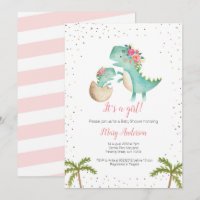 Parties scintillant florale Baby shower Dinosaure 