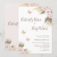 Parties scintillant florale Boho papillon Baisers