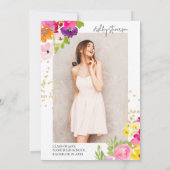 Invitation Parties scintillant florale botanique Gold (Dos)