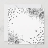 Invitation Parties scintillant florale d'or d'argent 30e anni (Dos)