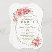 Invitation Parties scintillant flush or flush Frame de retrai (Devant / Derrière)