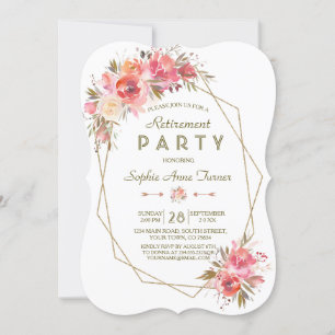 Invitation Parties scintillant flush or flush Frame de retrai