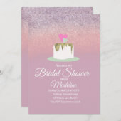 Invitation Parties scintillant Foil Mariage Cake One Tier Fêt (Devant / Derrière)