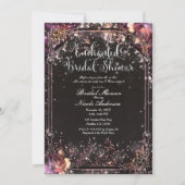 Invitation Parties scintillant foncée brillante Fête des mari (Devant)