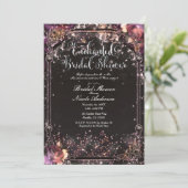 Invitation Parties scintillant foncée brillante Fête des mari (Debout devant)