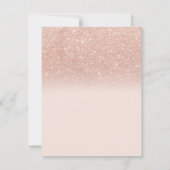 Invitation Parties scintillant girly typographie blush photo  (Dos)