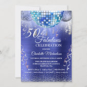 Invitation Parties scintillant Glam 50 et Fabulous Blue Disco (Devant)