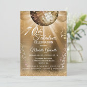 Invitation Parties scintillant Glam 70 et Fabulous Gold Disco (Debout devant)