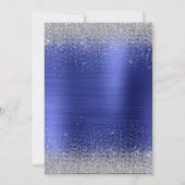 Invitation Parties scintillant Glam 90e anniversaire Blue Dis (Dos)