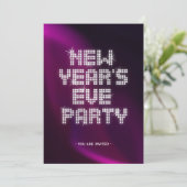 Invitation Parties scintillant Glam Nouvel An Réveillon invit (Debout devant)