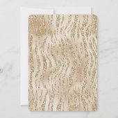 Invitation Parties scintillant Glam or Zebra Fête des mariées (Dos)