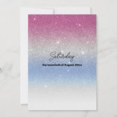 Invitation Parties scintillant glam rose bleu argenté ombre m (Dos)