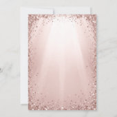 Invitation Parties scintillant Glam Rose Gold Calligraphie 80 (Dos)