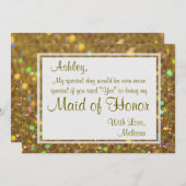 Invitation Parties scintillant Glam Serez-vous ma servante d' (Devant / Derrière)