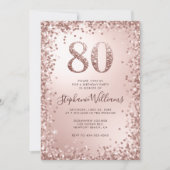 Invitation Parties scintillant Glam Sparkles Rose Gold Chic 8 (Devant)